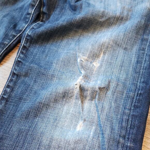 7 For All Mankind Men's Austyn Relaxed Straight Leg Jeans Medium Wash Size 34 - Picture 8 of 10